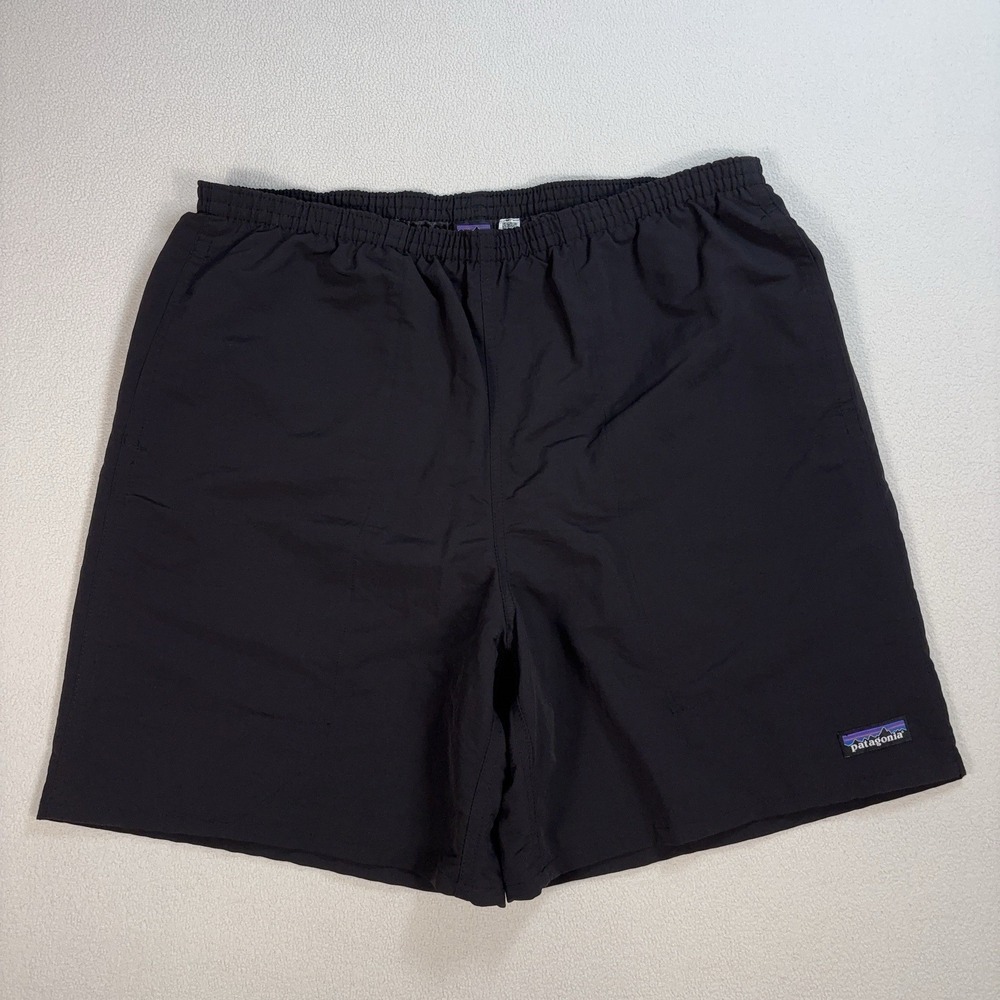 Patagonia Baggies 7" Long Hybrid Shorts Men's L Black Lined Drawstring Outdoor